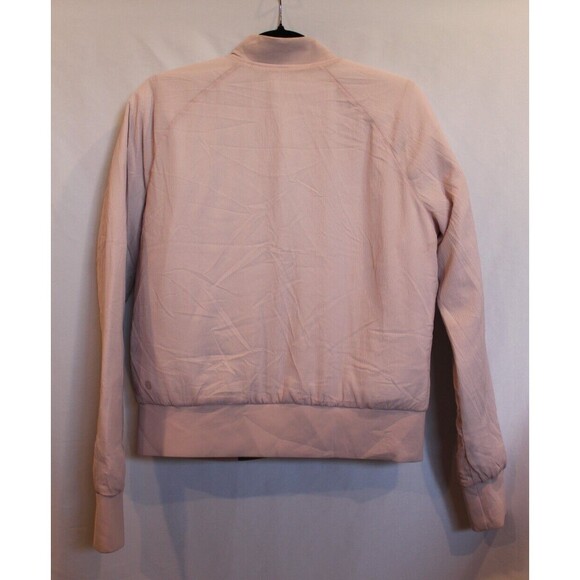 LULULEMON Non-Stop Bomber Women REVERSIBLE Crop Jacket Size 8 Pink Mist NEW‎ - Picture 7 of 10